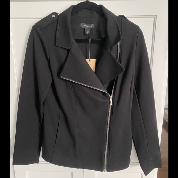 HALOGEN NWT ASYMMETRICAL ZIP JACKET